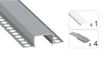 TEKKNI HORST Set, silver, transparent cover, 3 m